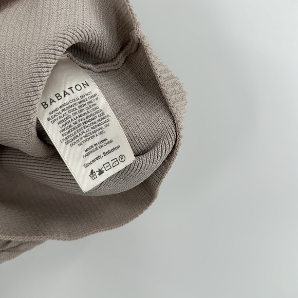 Babaton Cream Ribbed Cross-Front Tank Top - Picture 5 of 6